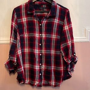 Plaid button down shirt